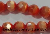 CCT373 15 inches 8mm faceted round cats eye beads wholesale