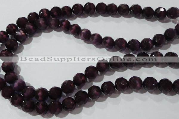 CCT397 15 inches 10mm faceted round cats eye beads wholesale