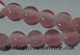 CCT452 15 inches 6mm flat round cats eye beads wholesale