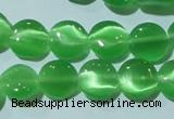 CCT462 15 inches 6mm flat round cats eye beads wholesale