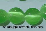 CCT521 15 inches 10mm flat round cats eye beads wholesale