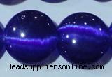 CCT580 15 inches 14mm flat round cats eye beads wholesale