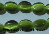 CCT648 15 inches 6*8mm oval cats eye beads wholesale