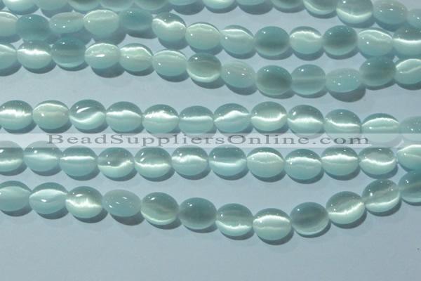 CCT660 15 inches 8*10mm oval cats eye beads wholesale