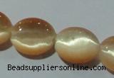 CCT667 15 inches 8*10mm oval cats eye beads wholesale