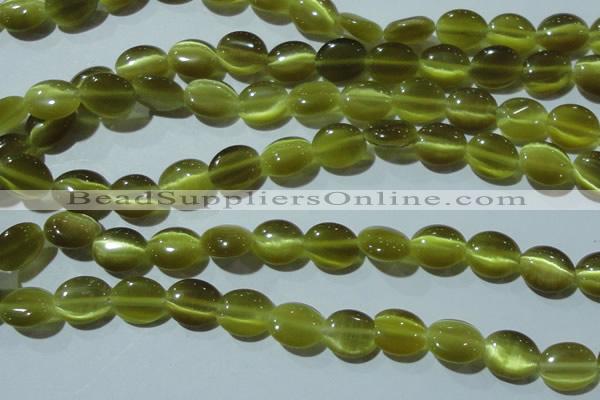 CCT672 15 inches 8*10mm oval cats eye beads wholesale