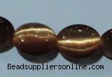 CCT674 15 inches 8*10mm oval cats eye beads wholesale