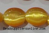 CCT697 15 inches 10*12mm oval cats eye beads wholesale