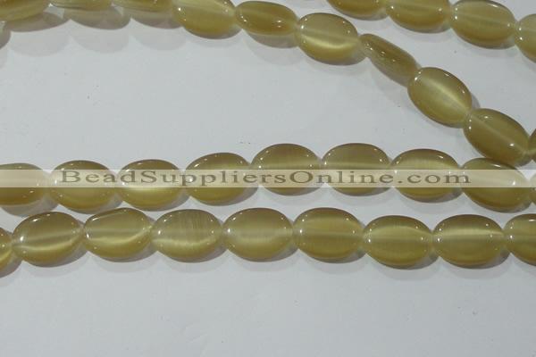 CCT723 15 inches 10*14mm oval cats eye beads wholesale