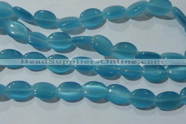 CCT752 15 inches 11*15mm oval cats eye beads wholesale