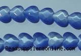 CCT964 15 inches 10*10mm faceted heart cats eye beads wholesale