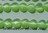 CCT965 15 inches 10*10mm faceted heart cats eye beads wholesale