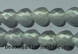 CCT970 15 inches 12*12mm faceted heart cats eye beads wholesale