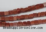 CCU06 15.5 inches 4*4mm cube goldstone beads wholesale