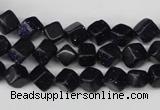 CCU106 15.5 inches 6*6mm cube blue goldstone beads wholesale