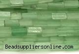 CCU1087 15 inches 2*4mm cuboid green aventurine jade beads