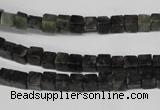 CCU11 15.5 inches 4*4mm cube ruby zoisite beads wholesale