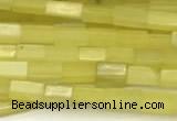 CCU1107 15 inches 2*4mm cuboid olive jade beads