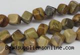 CCU111 15.5 inches 6*6mm cube silver leaf jasper beads wholesale