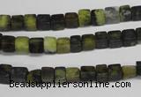 CCU12 15.5 inches 4*4mm cube yellow turquoise beads wholesale