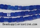 CCU18 15.5 inches 4*4mm cube dyed white jade beads wholesale