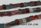 CCU26 15.5 inches 5*5mm cube Indian agate beads wholesale