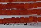 CCU305 15.5 inches 4*4mm cube red agate beads wholesale