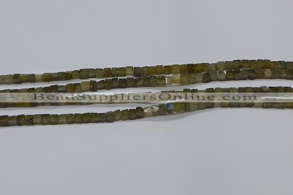 CCU311 15.5 inches 4*4mm cube labradorite beads wholesale