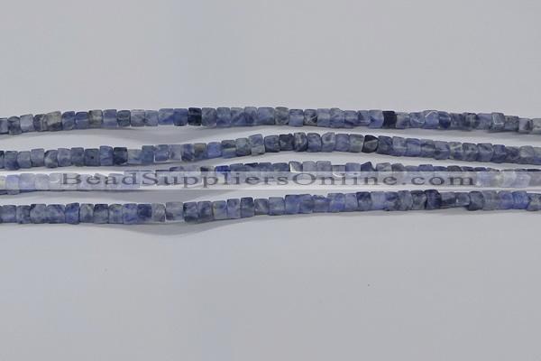 CCU314 15.5 inches 4*4mm cube sodalite beads wholesale