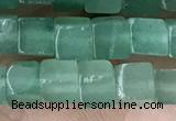 CCU452 15.5 inches 4*4mm cube green aventurine beads wholesale