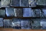 CCU462 15.5 inches 4*4mm cube blue dumortierite beads wholesale