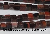 CCU49 15.5 inches 6*6mm cube red tiger eye beads wholesale