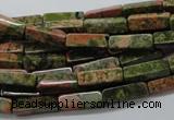 CCU517 15.5 inches 4*13mm cuboid unakite gemstone beads wholesale