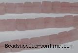 CCU56 15.5 inches 6*6mm cube rose quartz beads wholesale