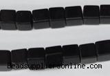 CCU60 15.5 inches 8*8mm cube black agate beads wholesale