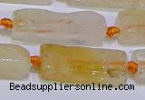 CCU604 15.5 inches 8*20mm - 10*30mm cuboid citrine gemstone beads