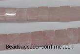 CCU63 15.5 inches 8*8mm cube rose quartz beads wholesale