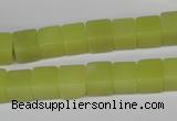 CCU64 15.5 inches 8*8mm cube olive jade beads wholesale