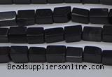 CCU700 15.5 inches 4*6mm cuboid black stone beads wholesale