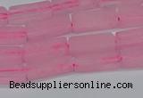 CCU711 15.5 inches 4*13mm cuboid rose quartz beads wholesale