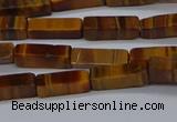 CCU719 15.5 inches 4*13mm cuboid yellow tiger eye beads wholesale