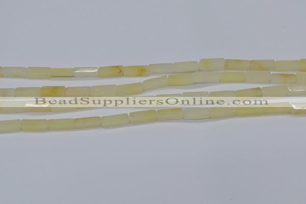 CCU730 15.5 inches 4*13mm cuboid yellow jade beads wholesale