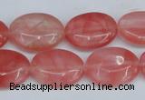 CCY158 15.5 inches 15*20mm oval cherry quartz beads wholesale