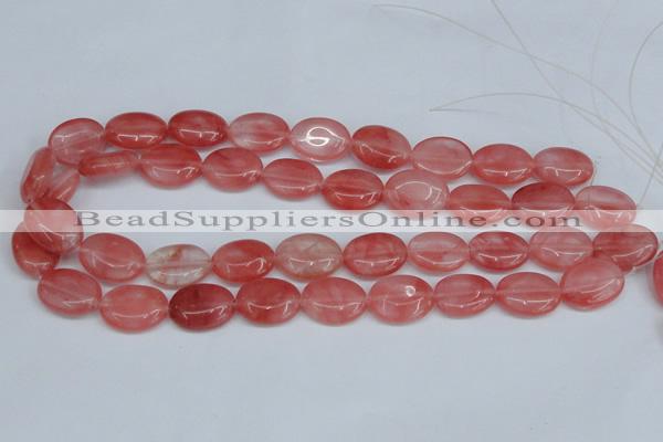 CCY158 15.5 inches 15*20mm oval cherry quartz beads wholesale