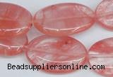 CCY159 15.5 inches 20*30mm oval cherry quartz beads wholesale