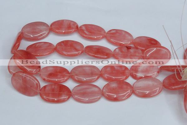 CCY160 15.5 inches 22*33mm oval cherry quartz beads wholesale