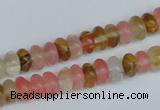 CCY201 15.5 inches 5*8mm rondelle volcano cherry quartz beads