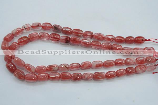 CCY51 15.5 inches 9*15mm nugget cherry quartz beads wholesale