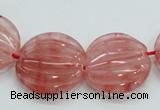 CCY53 15.5 inches 20mm flat round cherry quartz beads wholesale