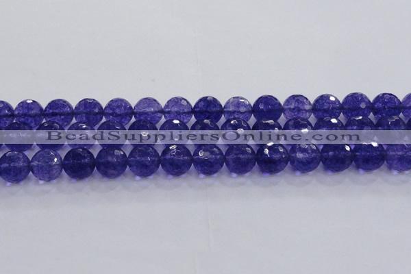 CCY607 15.5 inches 18mm faceted round blue cherry quartz beads